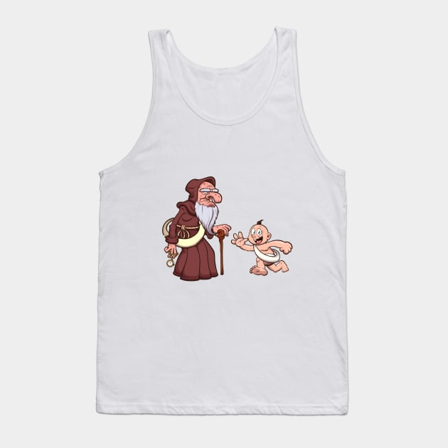 Father Time With New Year’s Baby Tank Top by TheMaskedTooner